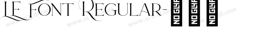 LE Font Regular字体转换 LE Font Regular字体转换